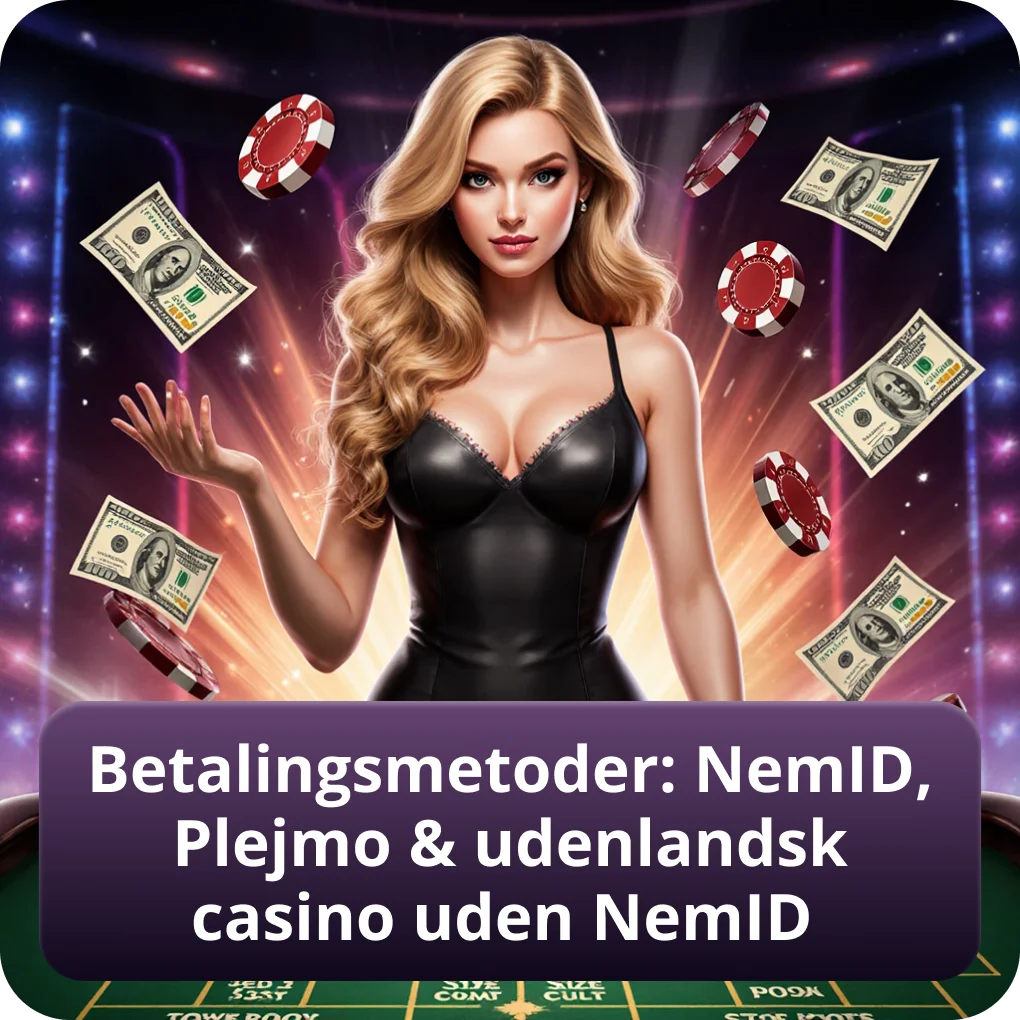 Betalingsmuligheder: NemID, Plejmo og internationale casinoer uden NemID