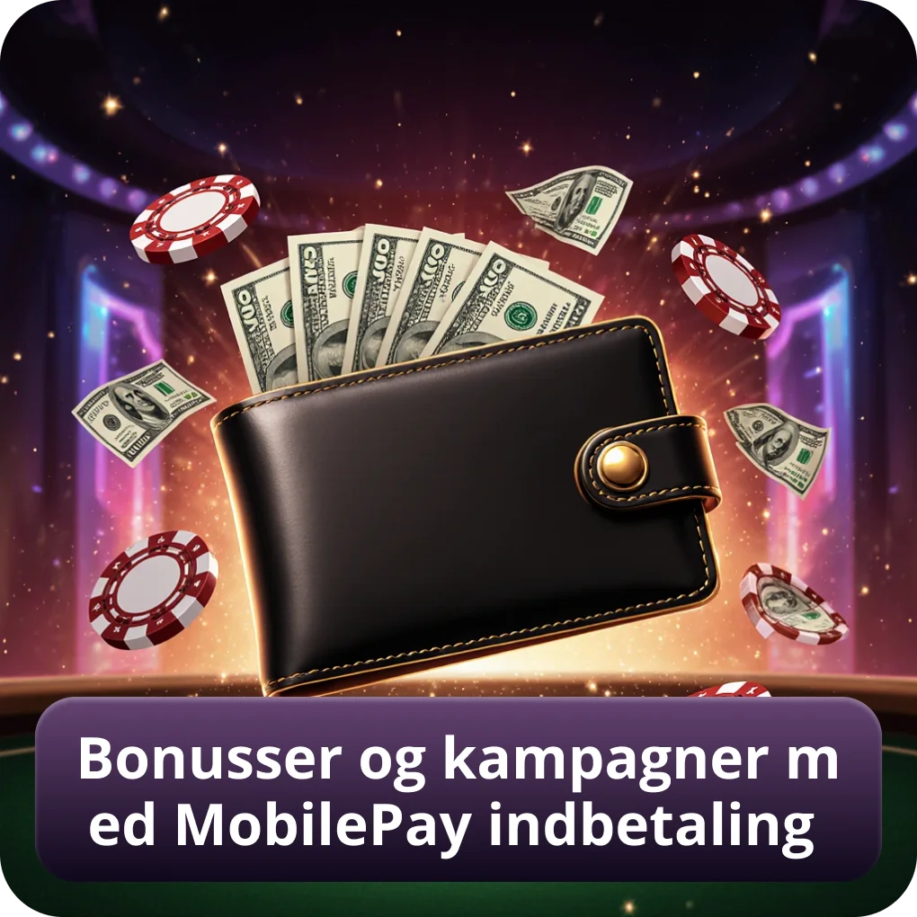 Bonusser og kampagner tilgængelige med MobilePay indbetaling